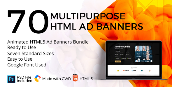 10 Animated HTML5 Ad Banners Bundle