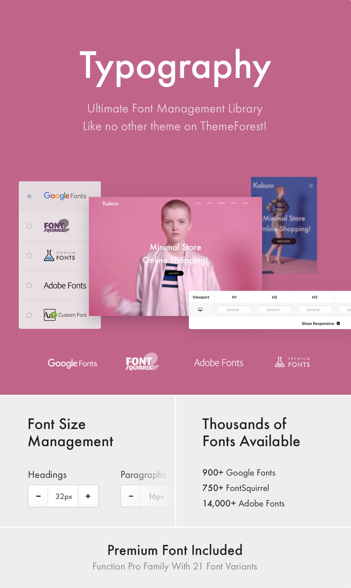 Ultimate Typography - Google Fonts, Font Squirrel, Adobe Fonts (TypeKit), Premium Fonts and Custom Fonts