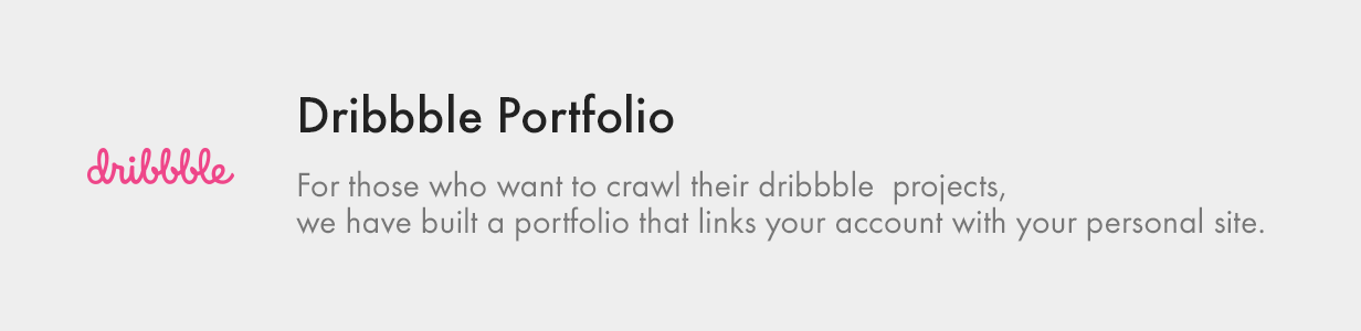 Call yout Dribbble projects inside your site to engage more visitors