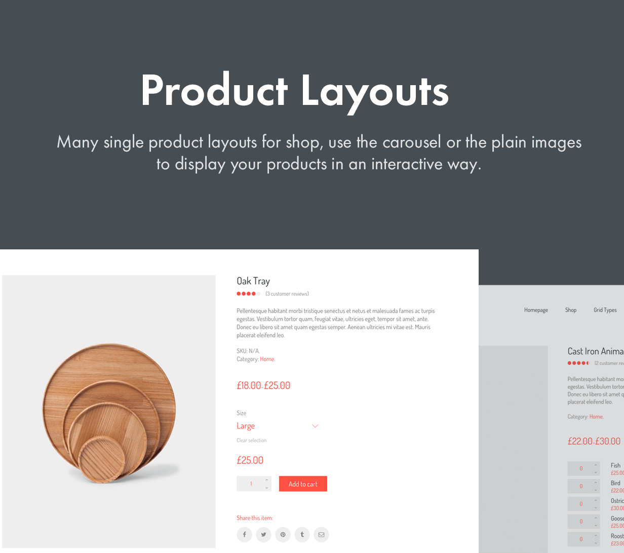 Many Product Layout Styles