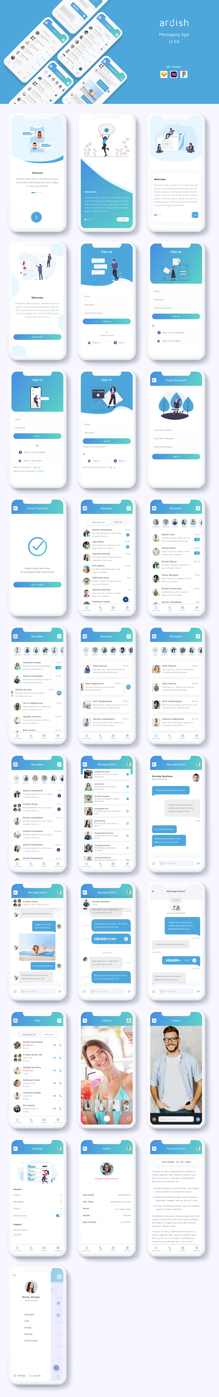 Ardish - Messaging App UI Kit - 1