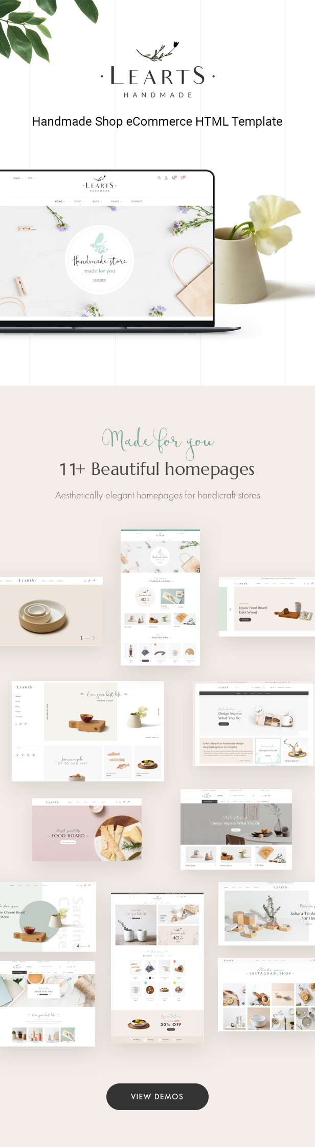 Learts – The Best Handmade Shop eCommerce HTML Template