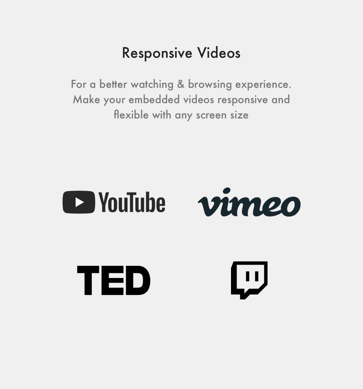 Aspire Ghost Theme Responsive Videos (YouTube, Vimeo, Twitch, and TED)
