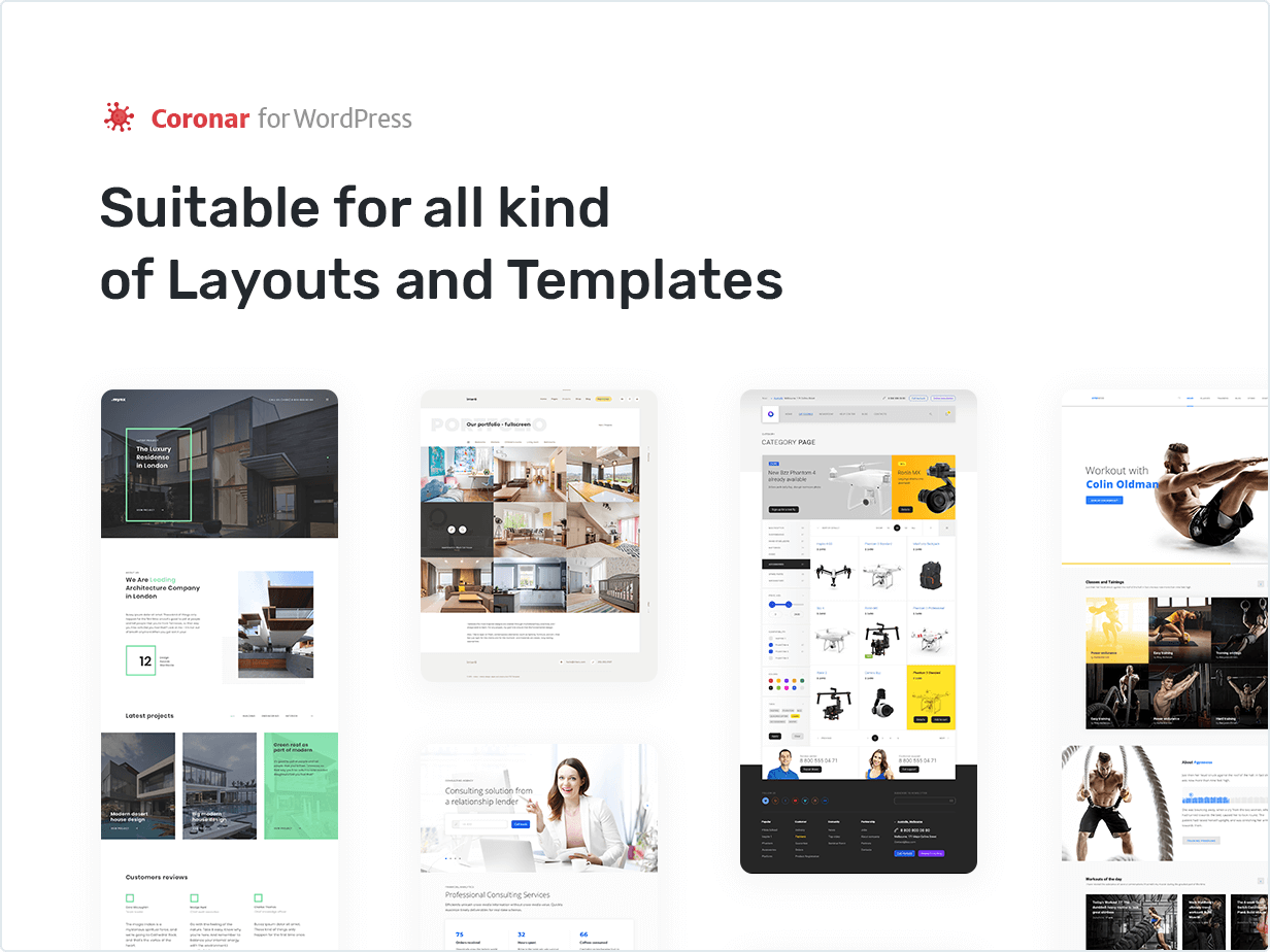 Suitable for all kind of Layouts and Templates