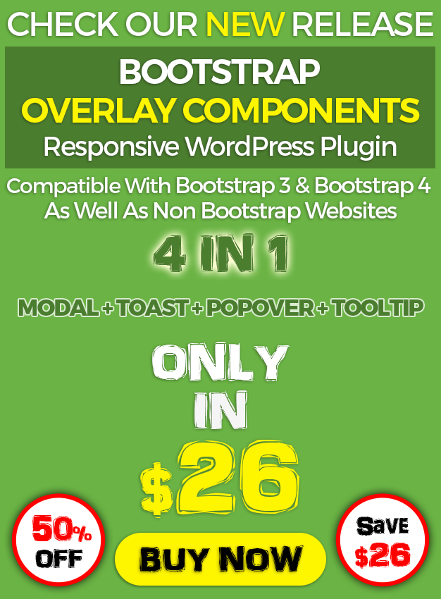 Bootstrap Overlay Components - Responsive WordPress Plugin