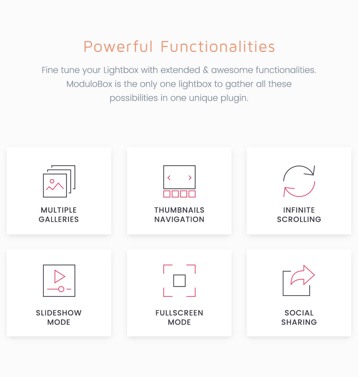 Modulobox JavaScript plugin powerful functionalities