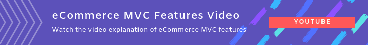 eCommerce MVC demo video presentation on YouTube