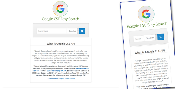Google CSE Easy Search - Google API PHP Script - 1
