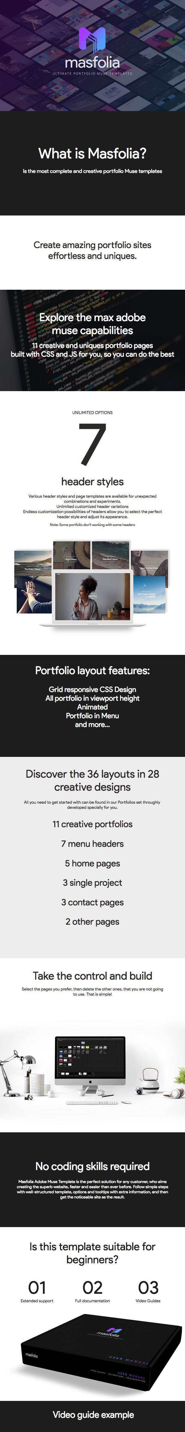 Masfolia - Ultimate Portfolio Muse Templates - 1