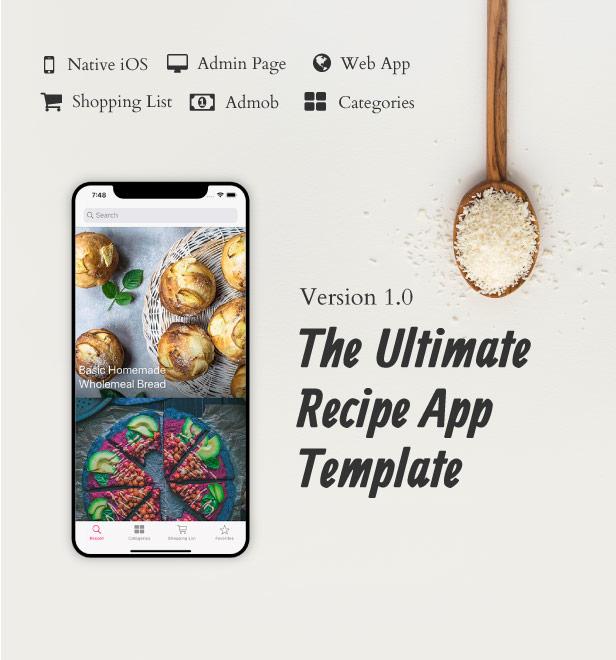 Ultimate Recipe App Template for iOS - 6