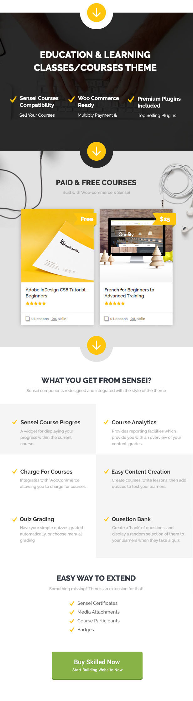 Skilled | School Education Courses WordPress Theme - 2