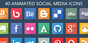 40 animated social media icons