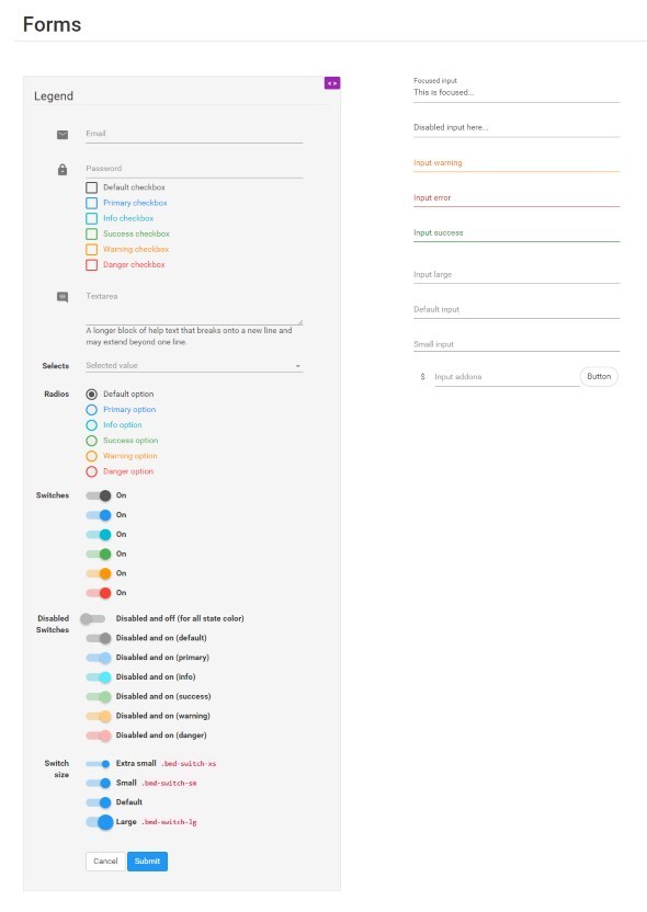 BMD - Bootstrap + Material Design - 3