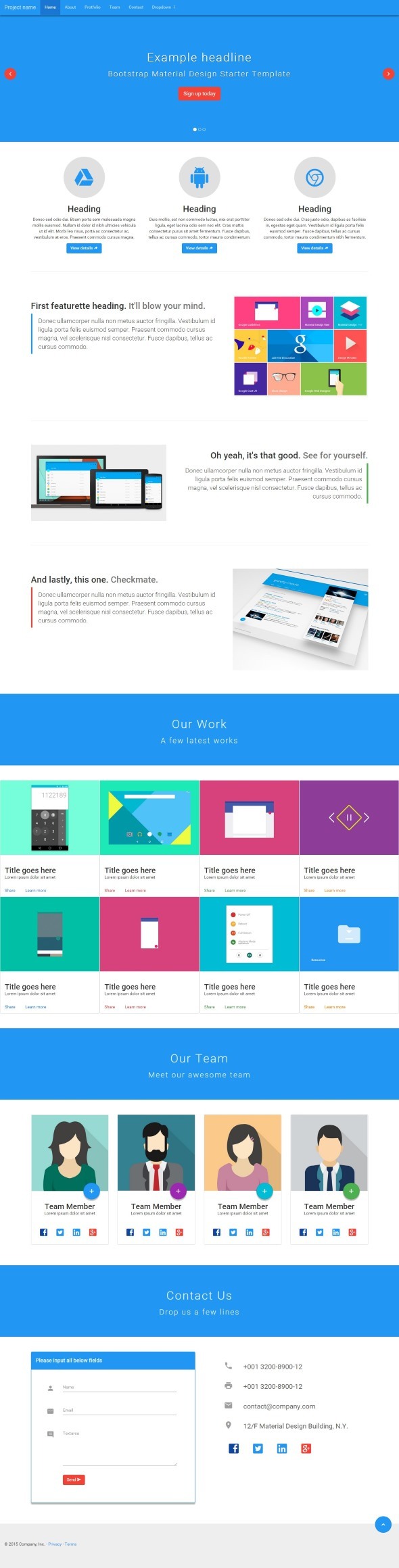 BMD - Bootstrap + Material Design - 9