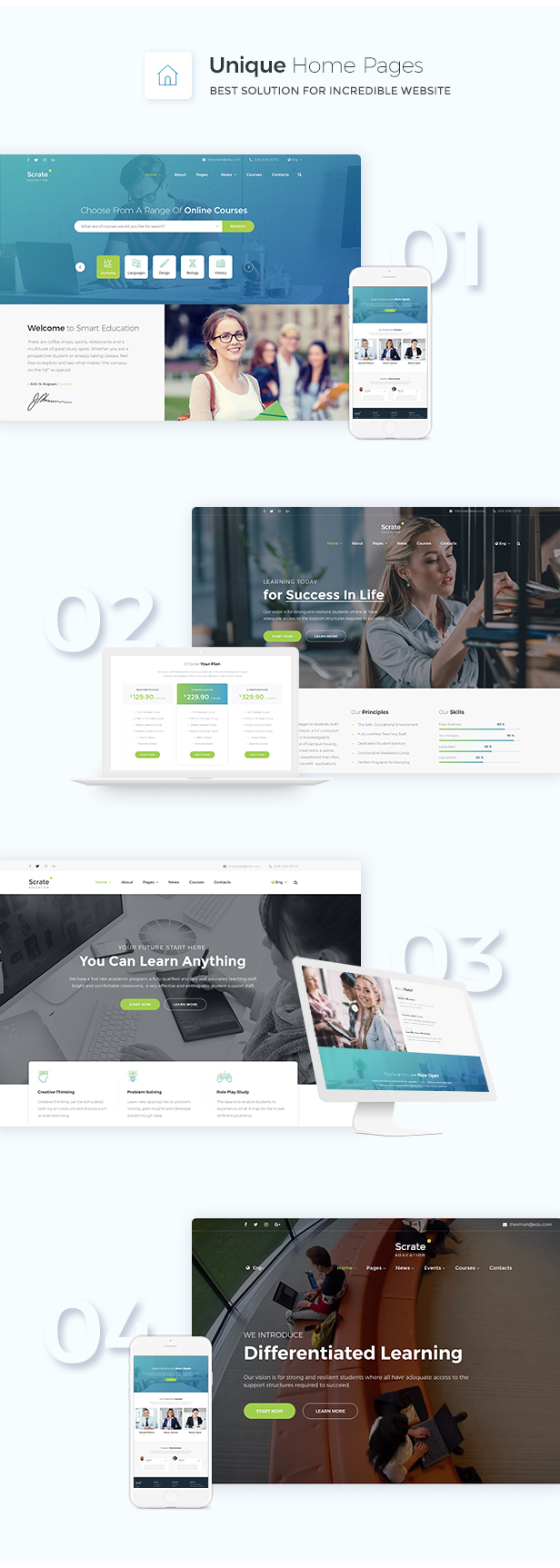 Education and Teaching Online Courses WordPress Theme - Scrate - 2