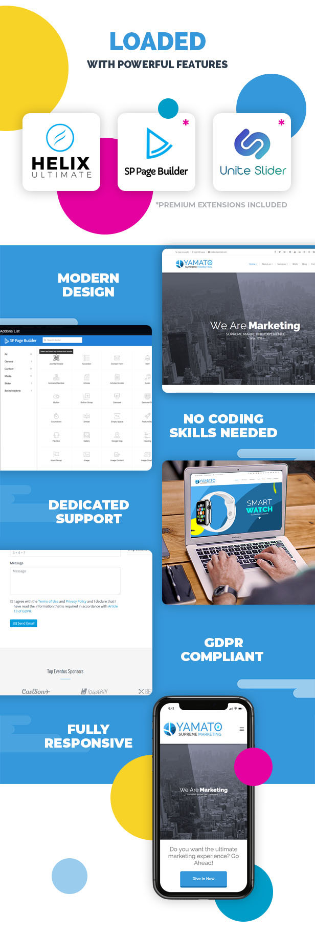 Yamato - Premium Responsive Marketing Joomla Template - 2