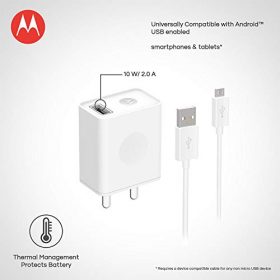 Motorola SJ5946AP1 Micro-USB Rapid Charger with Cable (White)