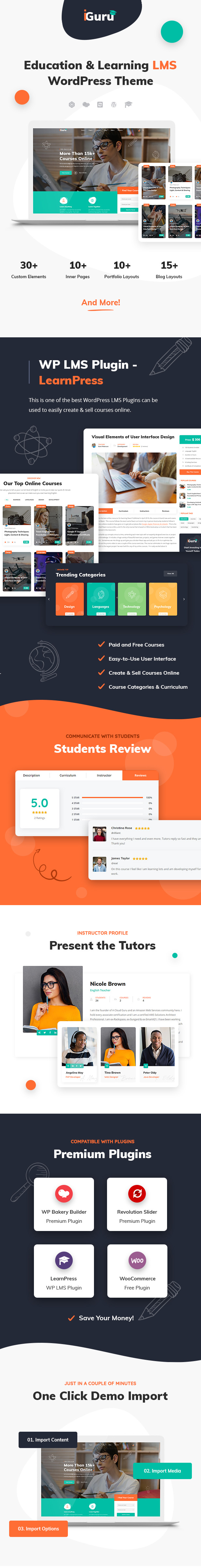 iGuru - Education & Courses WordPress Theme - 1