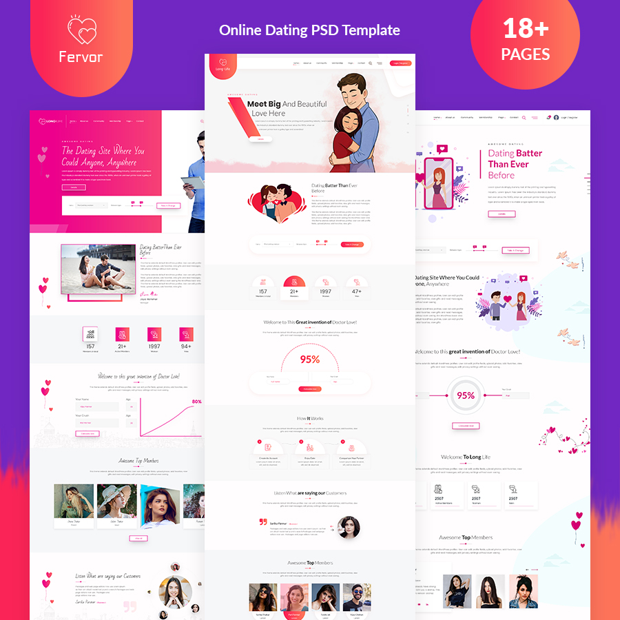 Fervor Dating PSD Template - 11