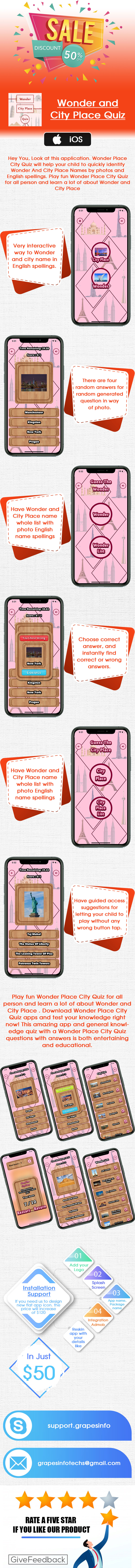 Wonder and City Place Quiz IOS (SWIFT) - 1