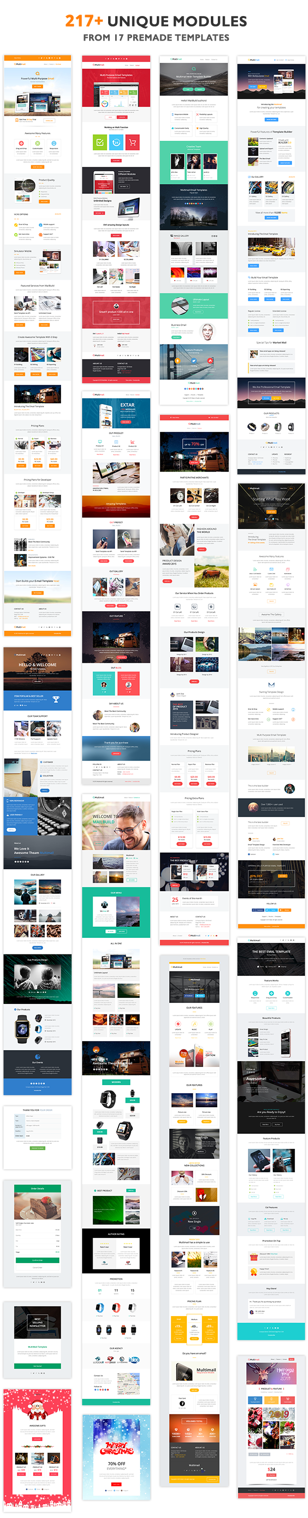 Multimail | Responsive Email Template Set + Builder Online - 4