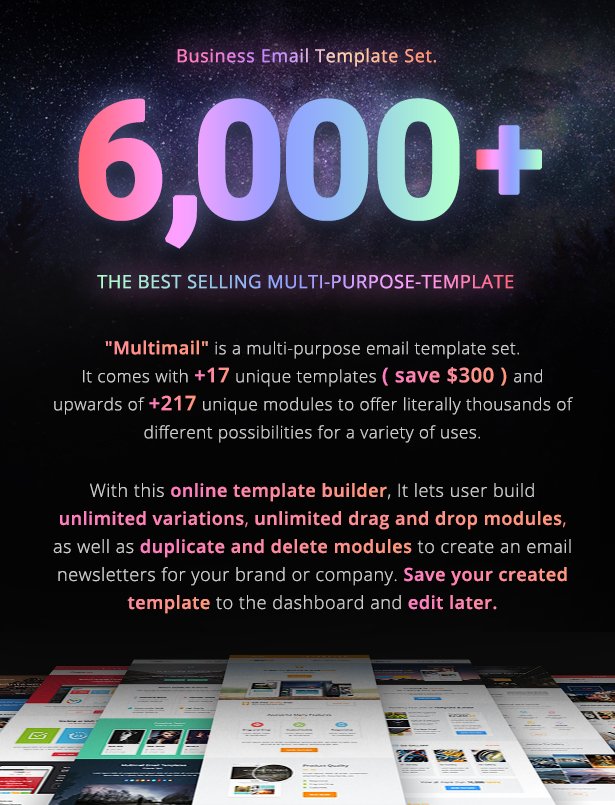 Multimail | Responsive Email Template Set + Builder Online - 3