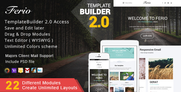 Multimail | Responsive Email Template Set + Builder Online - 20