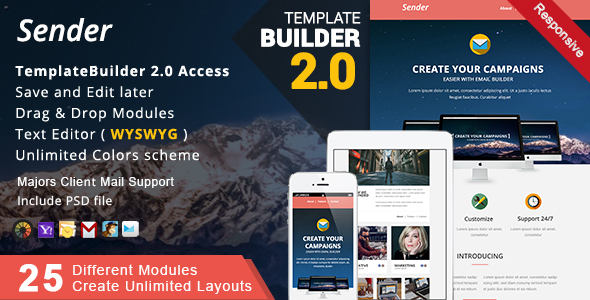 Multimail | Responsive Email Template Set + Builder Online - 19