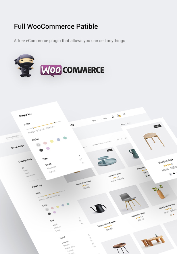 Helendo WooCommerce WordPress theme for furniture