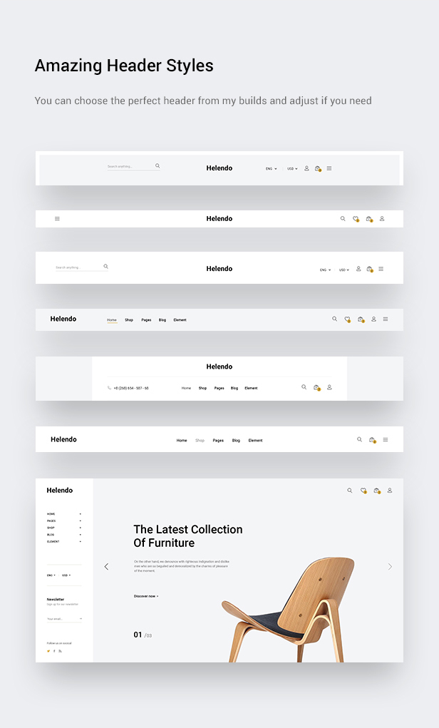 Helendo WooCommerce WordPress theme for furniture