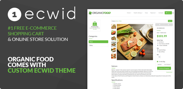 Organic Food - Responsive Joomla Template - 2