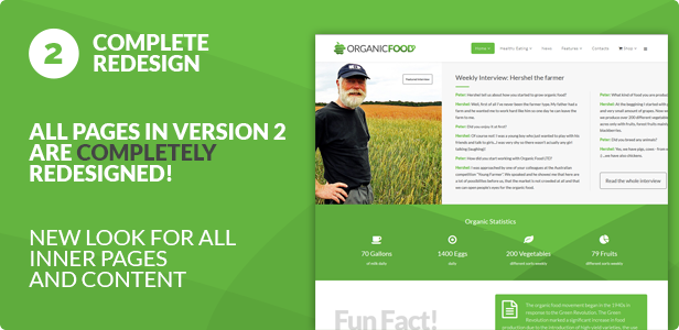 Organic Food - Responsive Joomla Template - 3