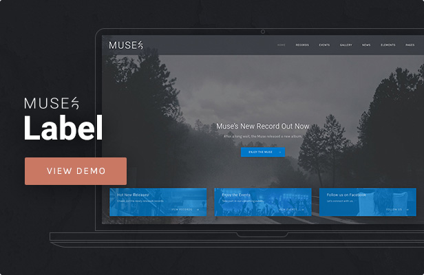 Muse - Music Label WordPress Theme
