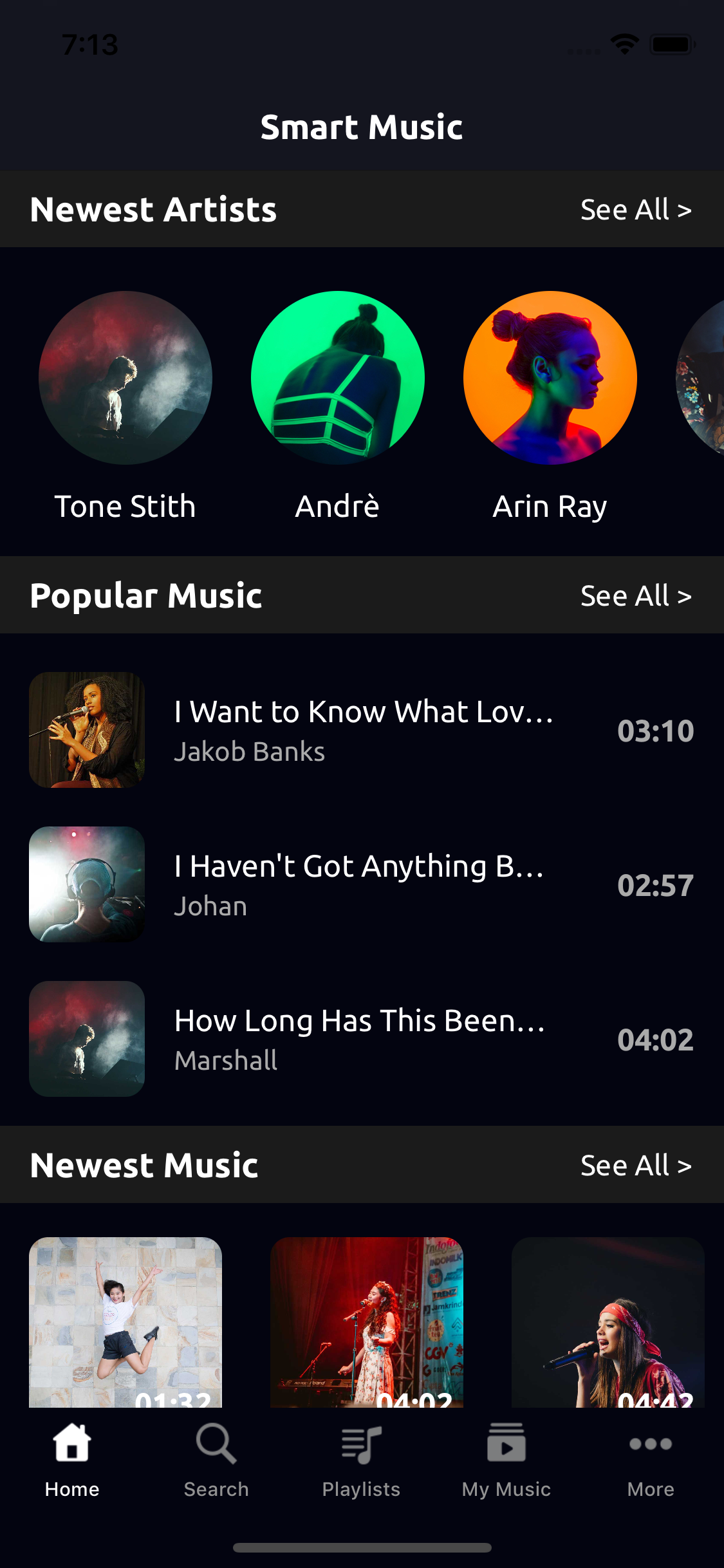 IOS Music screen 1