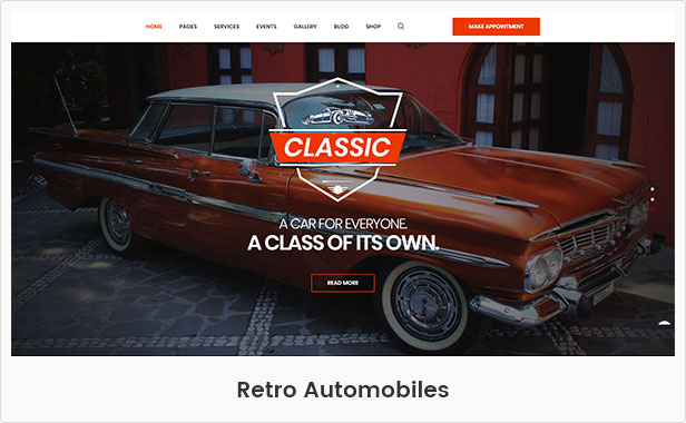 Retro Automobiles WordPress theme