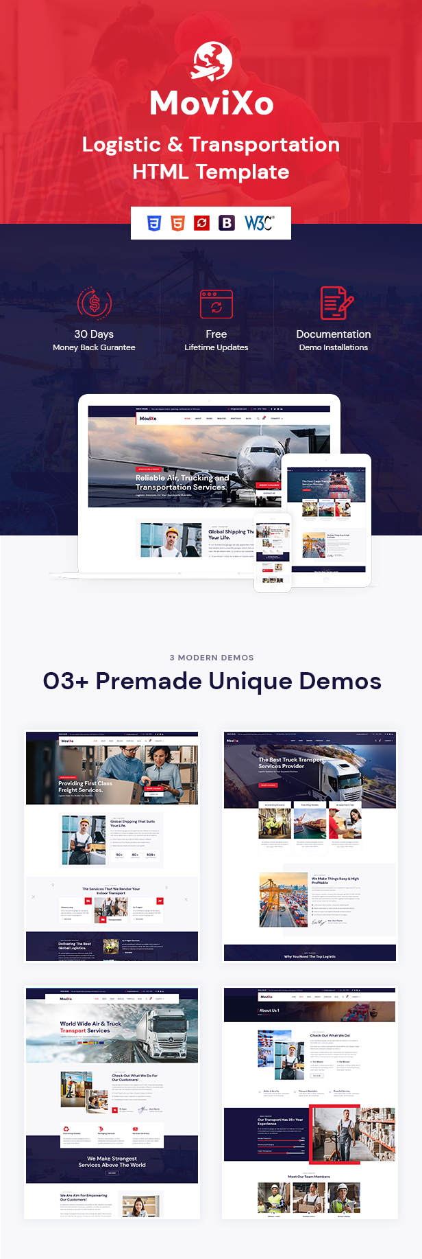 Movixo - Transport & Logistics HTML5 Template