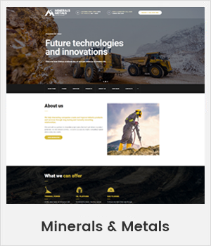 Minerals and Metals Industrial WordPress theme