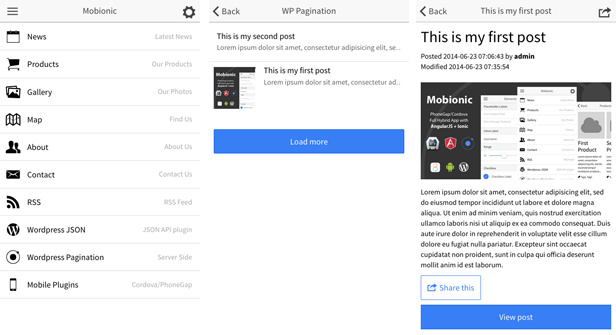 Mobionic - PhoneGap / Cordova Full Hybrid App - 6