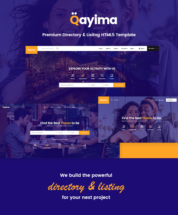 Qayima - Directory & Listing HTML5 Template - 1