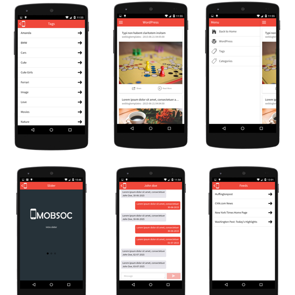 MobSocial - Ionic Cordova Phonegap Hybrid App Template and WordPress - 3