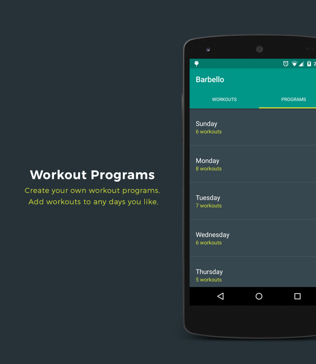 Barbello: Fitness App for Android | Templates - 4