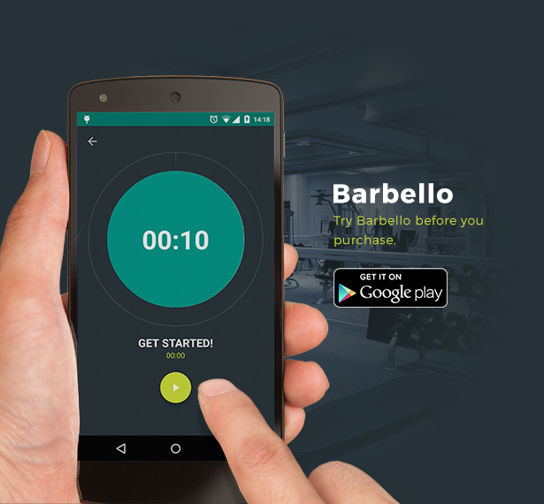 Barbello: Fitness App for Android | Templates - 7