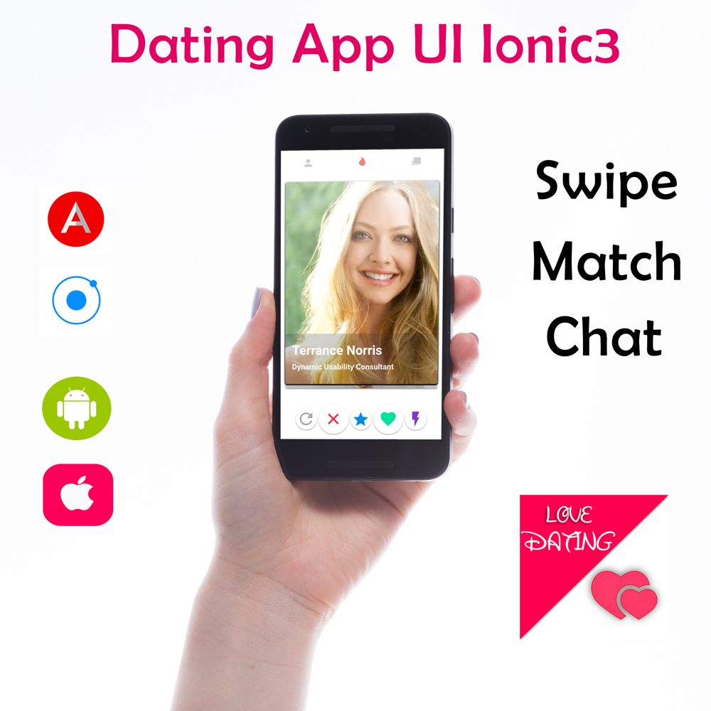 Tinder Like Dating Theme App Template UI Ionic Framework - 3