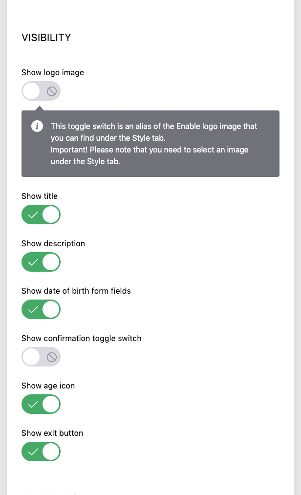 Elegant Age Verification Administration Interface – General Settings – Example 2