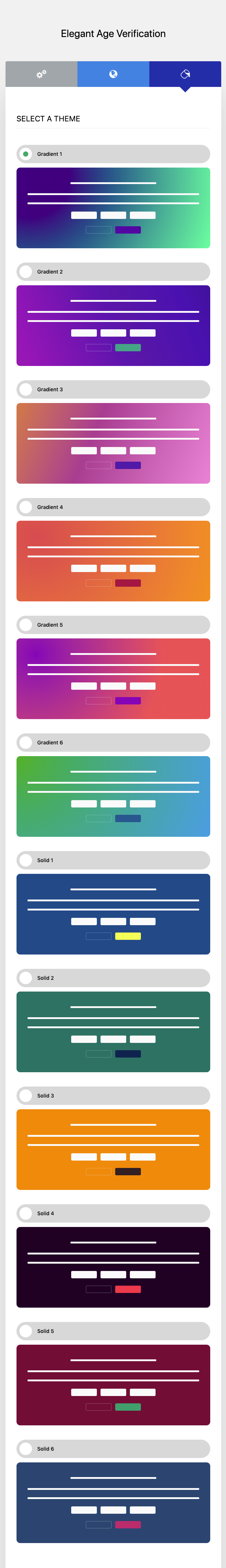 Elegant Age Verification Administration Interface – Style – Example 1