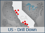 Interactive US Drill Down Map