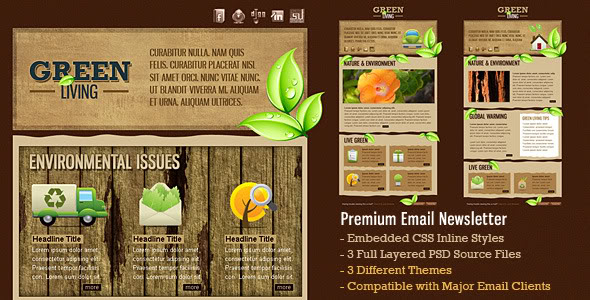 Green Living Environment HTML Email Template