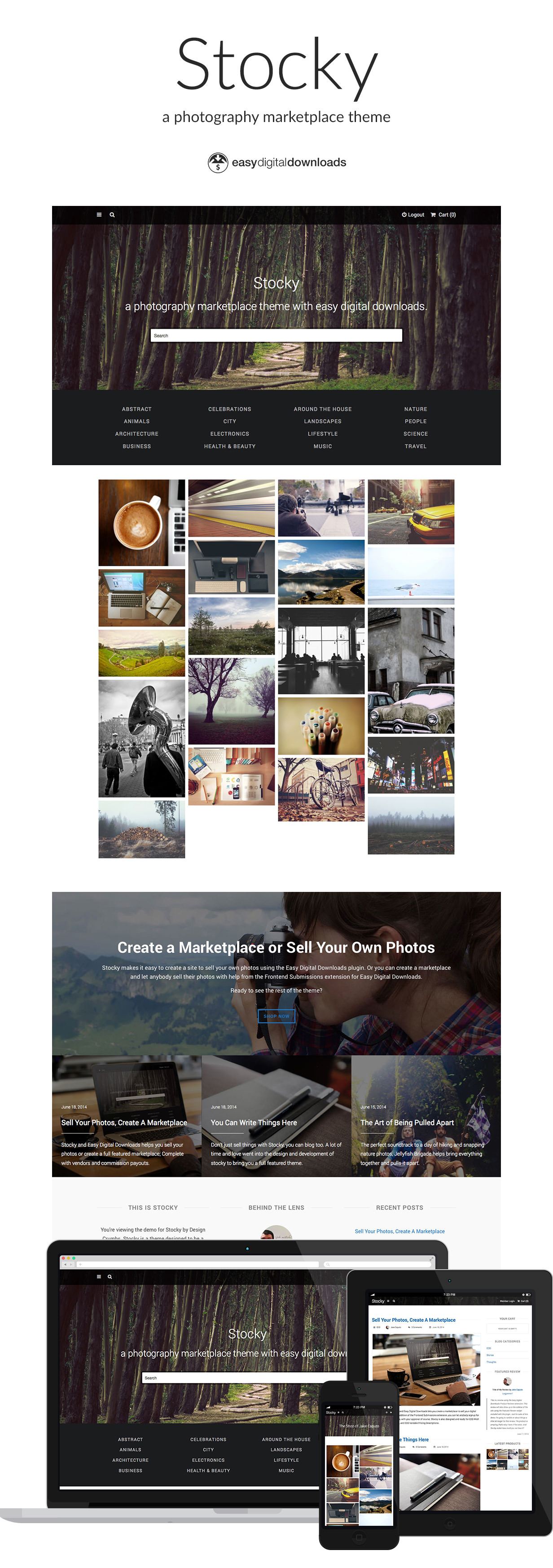 Stocky - Sell Photographs Online with WordPress and Easy Digital Download