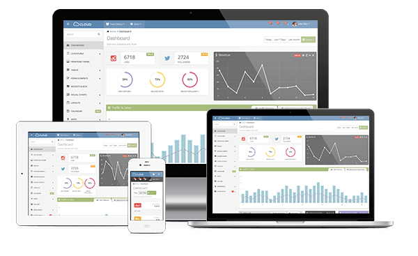 Cloud Admin - Bootstrap Responsive Dashboard - 2