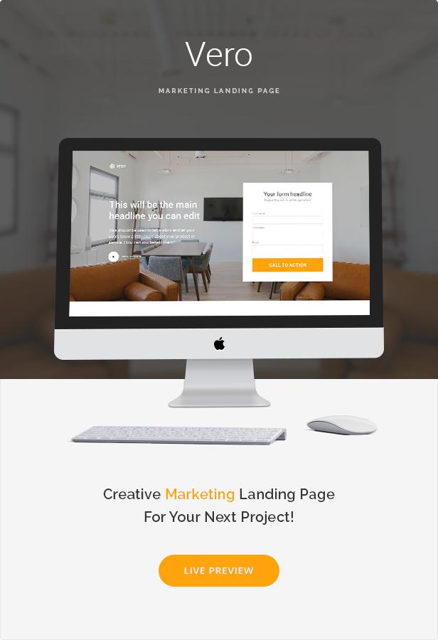 Vero - Marketing Landing Page Html Template - 1